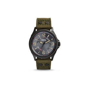 Bracelet de montre Fossil FS4979 Cuir/Textile Vert 22mm